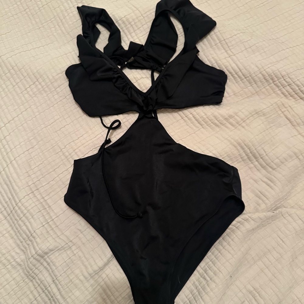 Black One-Piece Women’s Swimsuit - small